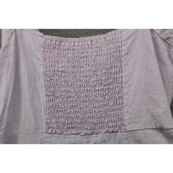 Forever 21 Lavender Maxi Button Up Dress-Linen Blend-Small - Picture 10 of 10